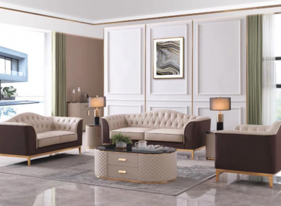 Luxus Möbel Sofagarnitur Couch Sofa Deko Polster 3+2+1 Sitzer + Couchtisch